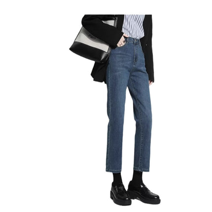 Small Slim-fit Slim-fit Skinny Jeans Female Student New Fashionable Ins All-match Straight Pipe Pants