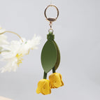 Yellow [tulip flowers] keychain bag charm