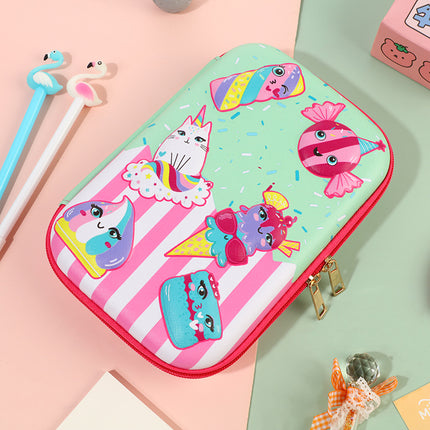 Student Cartoon Stationery Box Large Capacity Storage Box 3D Stationery Bag Cute Pencil Box Creative Pencil Bag