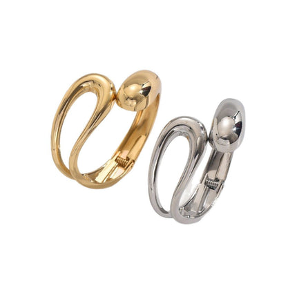 European and American Cross-Border New High-End Retro Alloy Exaggerated Irregular Unilateral Hollow Open Bracelet