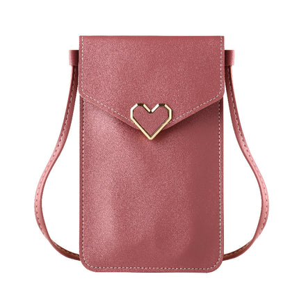 Mobile Phone Bag Women's Cross-Body Halter Mobile Phone Bag 2024 New Summer Vertical Style Lightweight Walking Touch Screen Small Bag