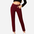 E112-Wine Red-Pocket Leather Label-fleece-lined / S