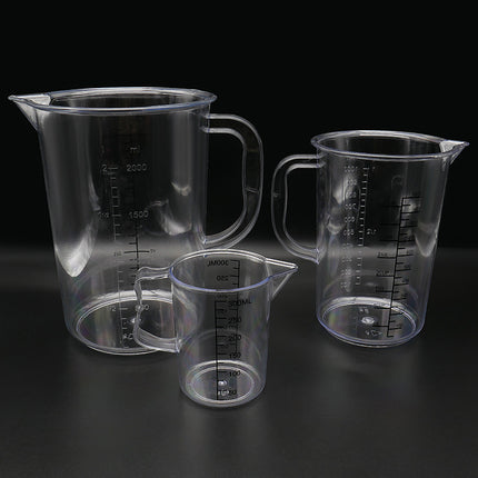 Acrylic black line scale measuring cup PC measuring cup transparent large capacity measuring cup with handle tea baking catering measuring cup