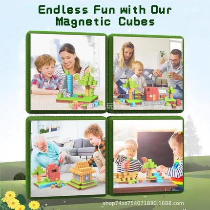 Cross-Border Mc My Magnetic World Magnetic Block Building Blocks Assembly Gravity Puzzle Primitive Forest Amazon Jungle