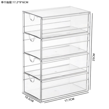 Domeka Transparent Display Stand Drawer Alloy Car Model 1:64 Children's Toy Hot Wheels Storage Box