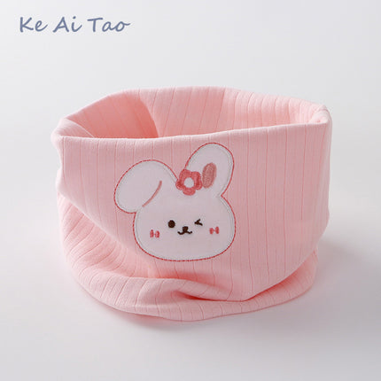 Children's Neck Warmer Autumn and Winter Fleece-Lined Warm A-Class Scarf Thickened Windproof Neck Gaiter Multifunctional Hat Neck Protector Cartoon