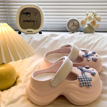 Thickened and Comfortable Princess Style High Heel Cave Shoes Explosive Vintage Office Wear-resistant Thickened Cute Slippers for Women
