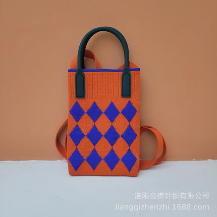 2025 New Mobile Phone Bag, Fashionable Handbag, Large Capacity Woven Portable Casual Work Clothing High-End Bag, Small Bag