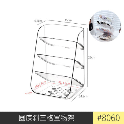 Mirror Cabinet Mini Drawer Box with Pull-Out Transparent Box Jewelry Classification Storage Box Storage Rack Multi-Specification Rice Wood Japanese Style