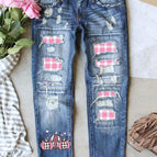 Pink plaid pumpkin print 005724 / S