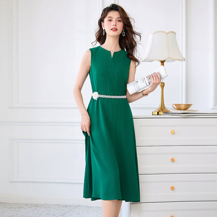 Celebrity Elegant Professional Suit dress Women's 2025 Summer New High-Level Style Professional Sleeveless Dress