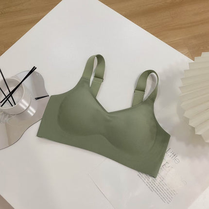 Large Shoulder Strap Latex Jelly New Style Anti-Sagging Small Chest Gathering and Shaping Large Size Lifting Bra