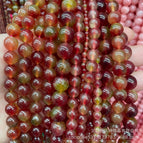 4mm (about 90) a piece / red yellow chalcedony
