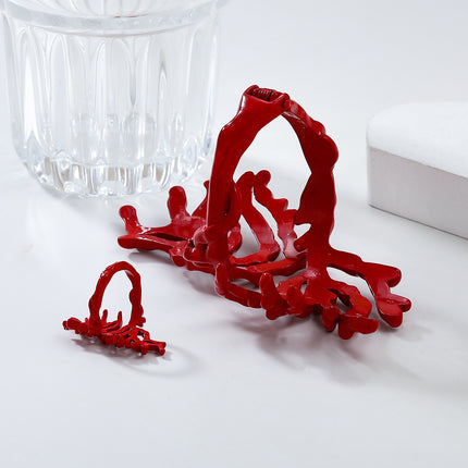Summer Beach Coral-Shaped Ring and Bracelet Combination Set for Women, European and American Hip-Hop Bracelets, Exaggerated Cross-Border Supply