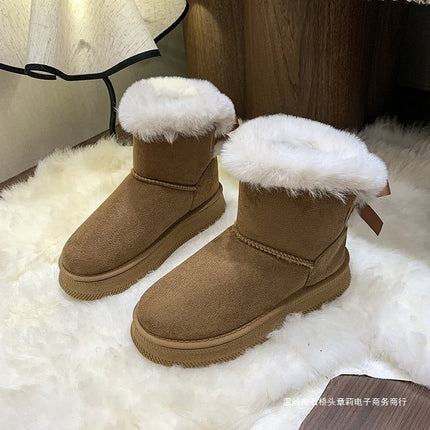 Northeast Thick-Soled Cold-Resistant Snow Boots for Women 2025 New Winter Fleece-Lined Thickeneded Waterproof Anti-Slip Arctic Outdoor Boots 42