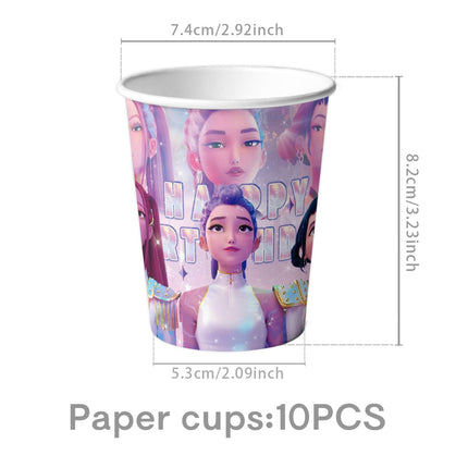 Amazon's New Pop Hunter Witch Group Theme Birthday Party Supplies Set Paper Plate Tissue Tablecloth Decoration