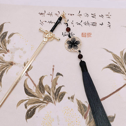 Sword water drop hairpin advanced sense new Chinese style hairpin antique Chinese clothing hair accessories hair pin