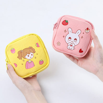 Cute Sanitary Napkin Storage Bag Instagram Style Portable Carry-on Going Out Mini Bag Aunt Napkin Bag Student Monthly Affairs Bag