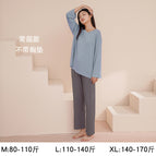 MT2037 blue gray long sleeve trousers without chest pad / M Suggested 40.00 kg-55.00 kg