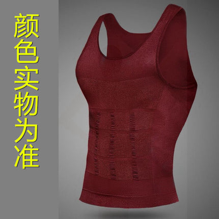 Factory direct men's shapewear belly vest waist body underwear styling tight corset Europe and America wholesale