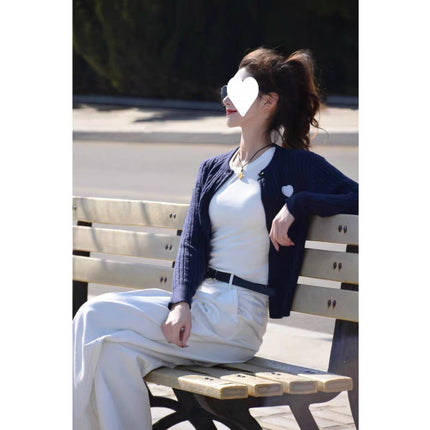 With a set of fashion early spring 2024 new small fried street high-end Korean drama salt light ripe three-piece suit