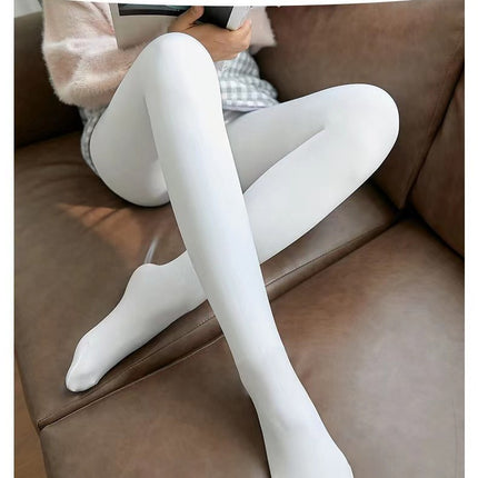 Women's Compression Leggings, Slimming, Non-Slip, Autumn and Winter, Fleece-Lined, Thickened, Extended Length, Black, Pressure Pantyhose, Leg Slimming