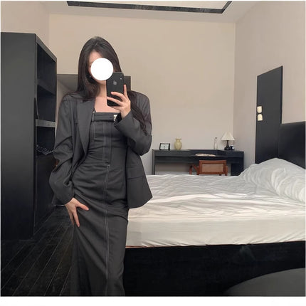 Mature and Stylish Women's Suit Set, 2026 New Spring and Autumn Trendy Fashion Blazer Dress Two-Piece Set