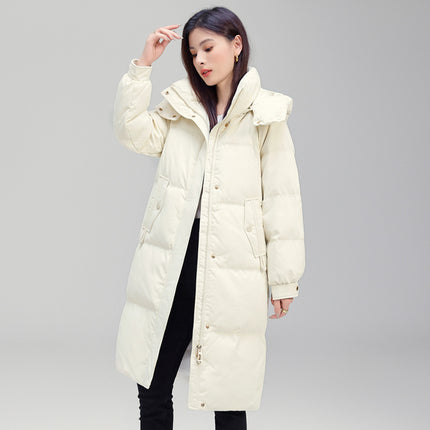 Brand down Jacket Women's Mid-Length Slim Fashion Thickened Winter Coat 2025 New Mid-Length Warm Jacket