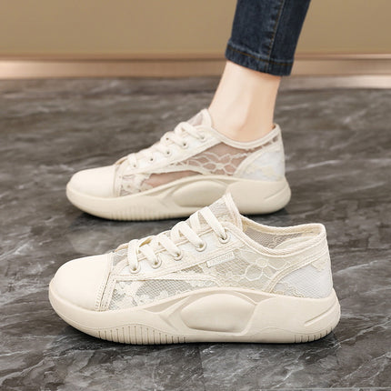 2025 Shake Voice Live high quality Entity Hollow Big Eye Mesh Flower Sports plus size Women's Shoes Outdoor Running Shoes