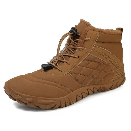 Five-Finger Cotton Shoes, Cold-Proof and Fleece-Lined Snow Boots, Outdoor Cycling Snow Boots, Winter Cotton Shoes, Waterproof Cotton Shoes, Mountaineering Cotton Shoes