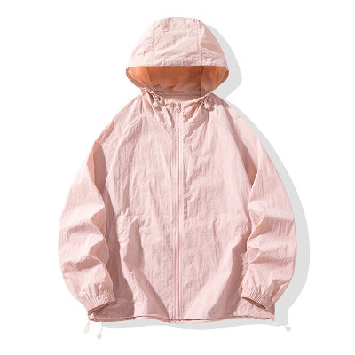 Sun Protection Clothing Set Upf50+ Cool-Touch Ice Silk Original Yarn Hooded Breathable Nylon Ice Silk Outdoor Skin Protection Clothing Shorts