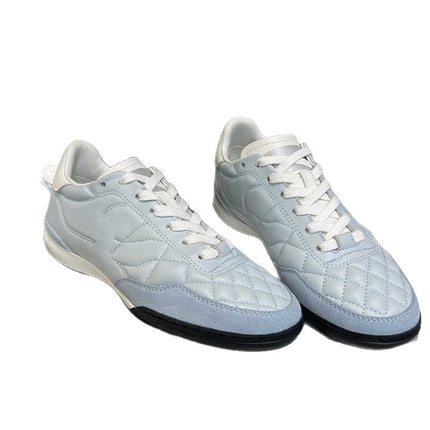 25 Years New Summer Style Small Fragrant Quilted Tennis Shoes for Women Silver Flats Casual Sports Shoes Lace-Up Forrest Gump Training Shoes