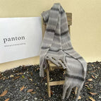Striped thick braids [grey]