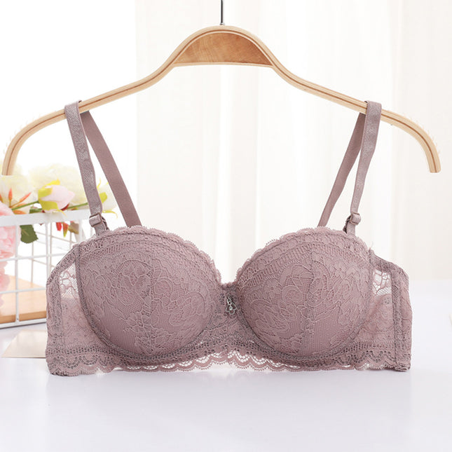 Shantou Spot bra Lace 1/2 Cup Adjustable Upper Bracer Gathered Shoulder Strap Detachable Strapless Underwear for Women bra