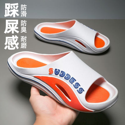 Thick bottom slippers men's non-slip summer outdoor wear new bathroom home indoor sports outdoor beach men