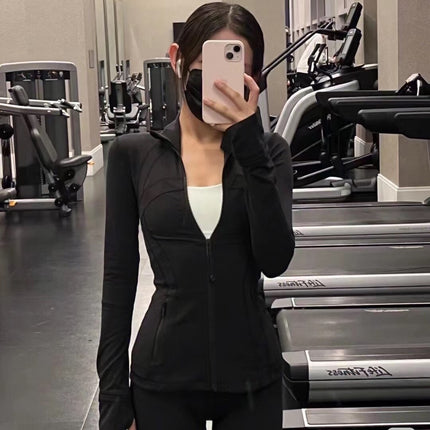 LULU Original Standard DF Yoga Suit suit Women's Top Long Sleeve Jacket Slim-fit Elastic Quick-drying Cropped Pants Fitness Running