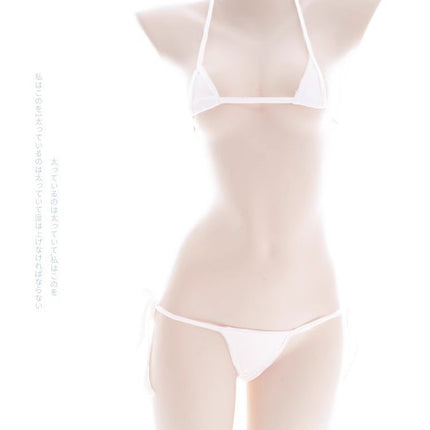 Mini Bikini Set Japanese Style Girl's Ultra-Small Three-Point Pajamas and Intimates Are Very Small