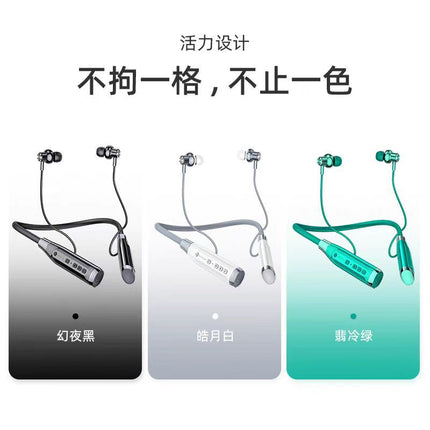 [Factory in stock] Wireless Neck-Hanging Bluetooth Headset with Large Power and Long Endurance Noise Reduction Wireless Sports Insertable Card