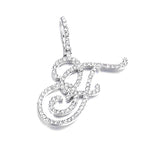 Silver single letter F