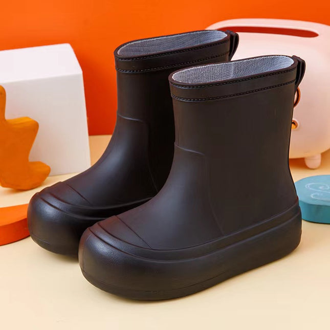 Cute Korean-style Cartoon Rain Boots Women's Velvet Cotton Non-slip Waterproof Shoes Student Warm Rain Boots Short Tube Outdoor Water Boots