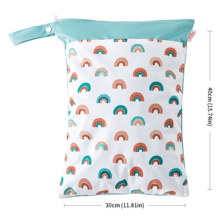 Ins Baby Room Decorative Storage Hanging Bag Cross-border Hot Selling Baby Diaper Bag Wetbag Dry and Wet Separation 30*40