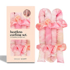 Tie-dye pink and yellow gift box [curling iron + 2 hair ties]