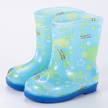 Children's Rain Boots Baby Rain Boots Primary School Boys and Girls Waterproof and Warm Outdoor Non-Slip Wear-Resistant Water Shoes Cross-Border Export