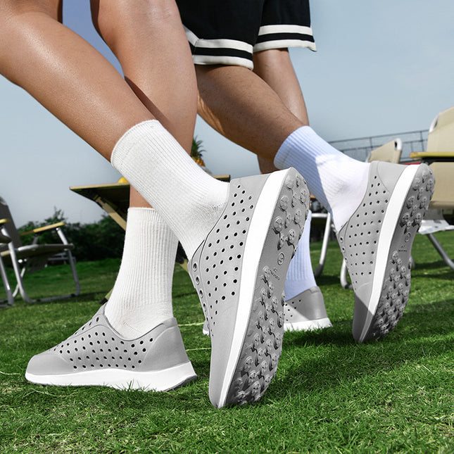 2024 new summer hole shoes non-slip waterproof breathable men's and women's beach shoes hole casual sandals men's wholesale
