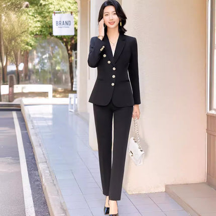 Orange Suit Jacket Women's High-end Fashionable Business Wear Elegant Goddess Fan Dress Western Style Fashionable Small Suit suit