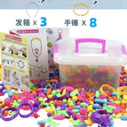708 pope beads [storage box] matching-bracelet 8 hairband 3 rings random