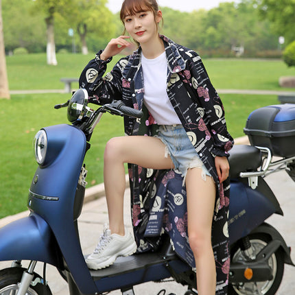 Electric Motorcycle Sunscreen Clothing Women's Spring and Summer Long Battery Car Outdoor Cycling Sunshade Outdoor Travel Sunscreen Clothing