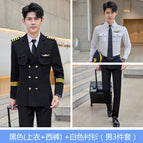 Men's black suit + white shirt + pants / 3XL