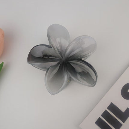 European and American Cross-Border Frosted Gradient Plumeria Hair Clip Elegant Women's Shark Clip Large Beach Hair Accessory Wholesale