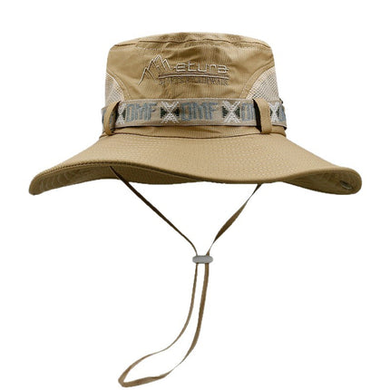 Hat Men's Summer Big Brim Fisherman Hat Outdoor Sunscreen Sun Hat Men's and Women's Beach Mountaineering Fishing Hat